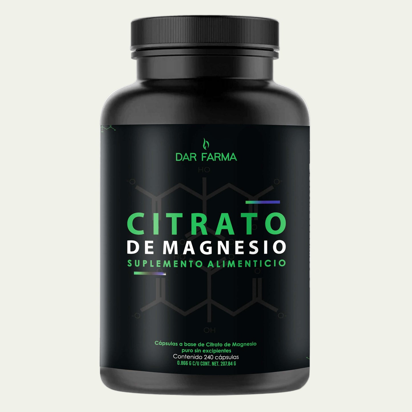 citrato magnesio glicinato porcion capsula pastilla frasco