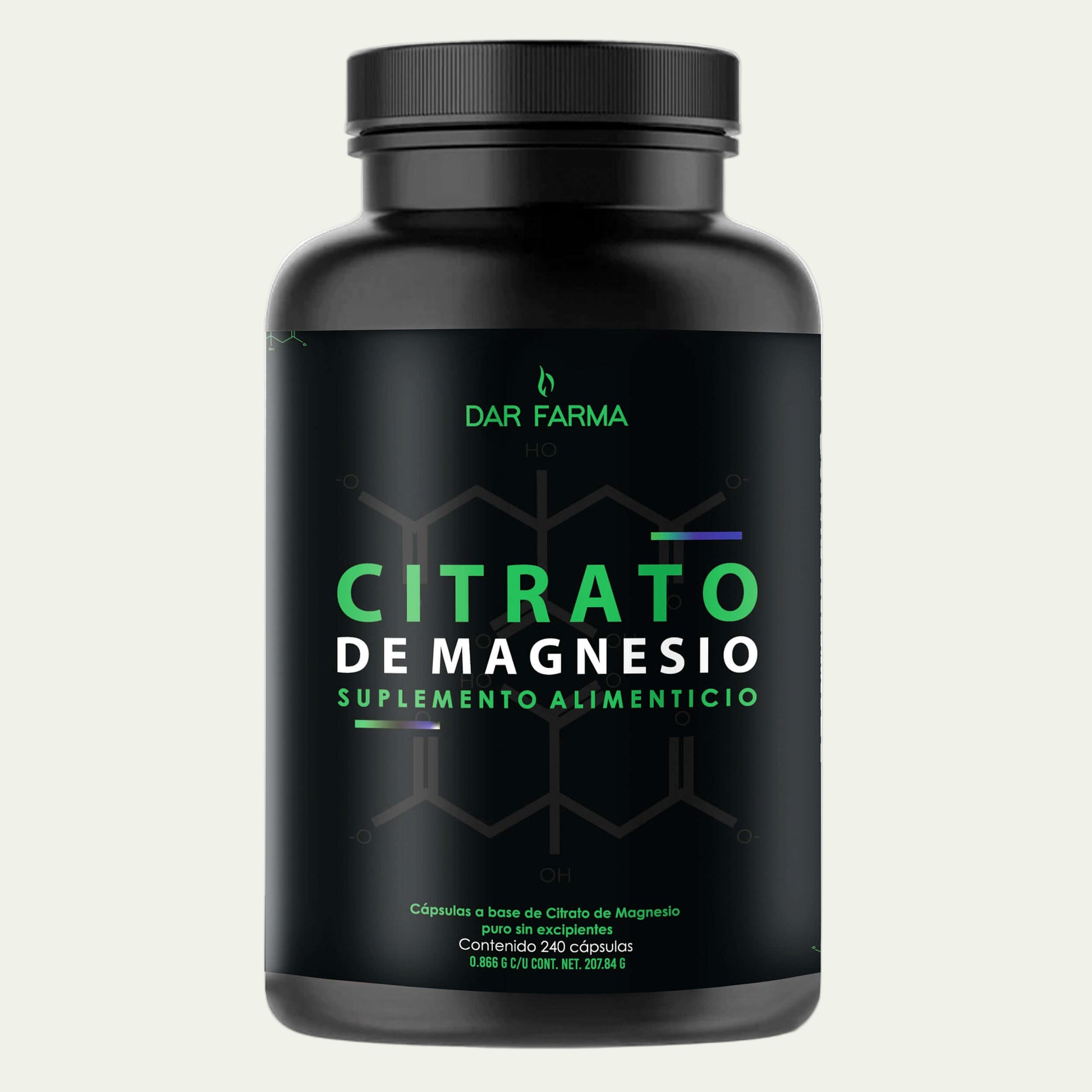 citrato magnesio glicinato porcion capsula pastilla frasco