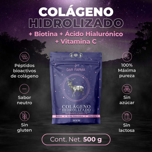 vitamina c pelo cabello uñas brillo darfarma colageno hidrolizado