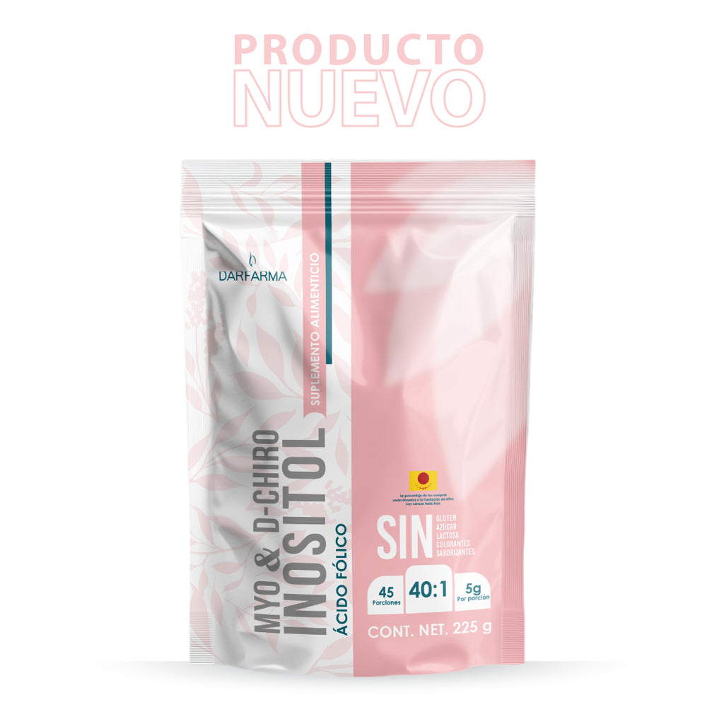 Myo & D-chiro Inositol 225gr Ácido Fólico - Suplemento Mujer