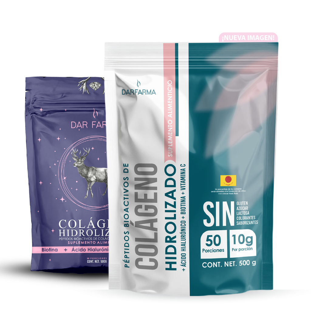 Colágeno Hidrolizado puro + Ácido Hialuronico + Biotina + Vitamina C