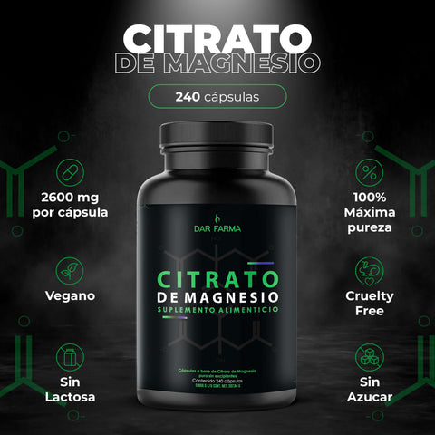 citrato magnesio glicinato porcion capsula pastilla frasco