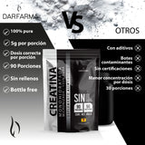 Creatina Monohidratada de Máxima Pureza en Polvo - Suplemento Alimenticio de Alto Rendimiento - 90 Servicios - 450 g para 3 Meses