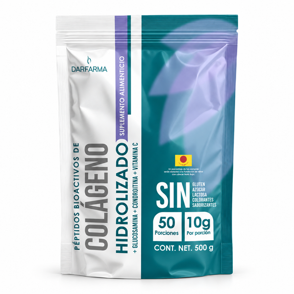 Colágeno Hidrolizado + Glucosamina + Condroitina + Vitamina C